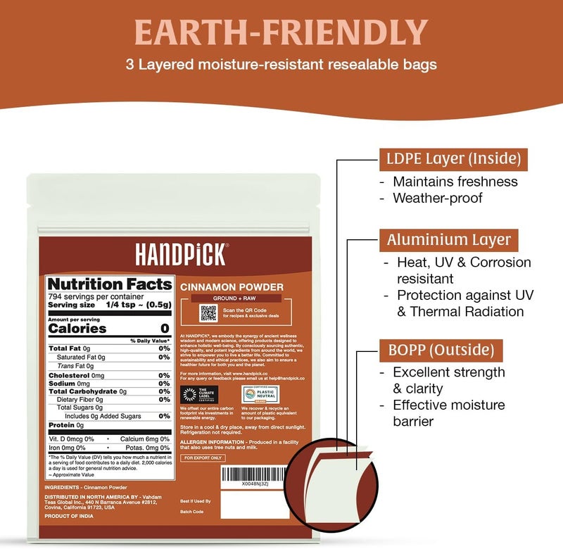 Handpick مسحوق القرفة الطبيعي 100% - 397 جرام - Image 2